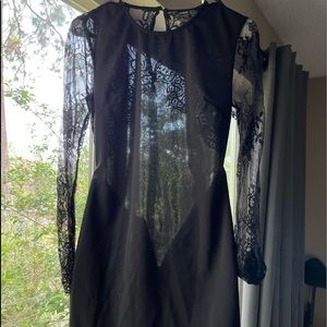 black open back / mesh fitted dress. worn once